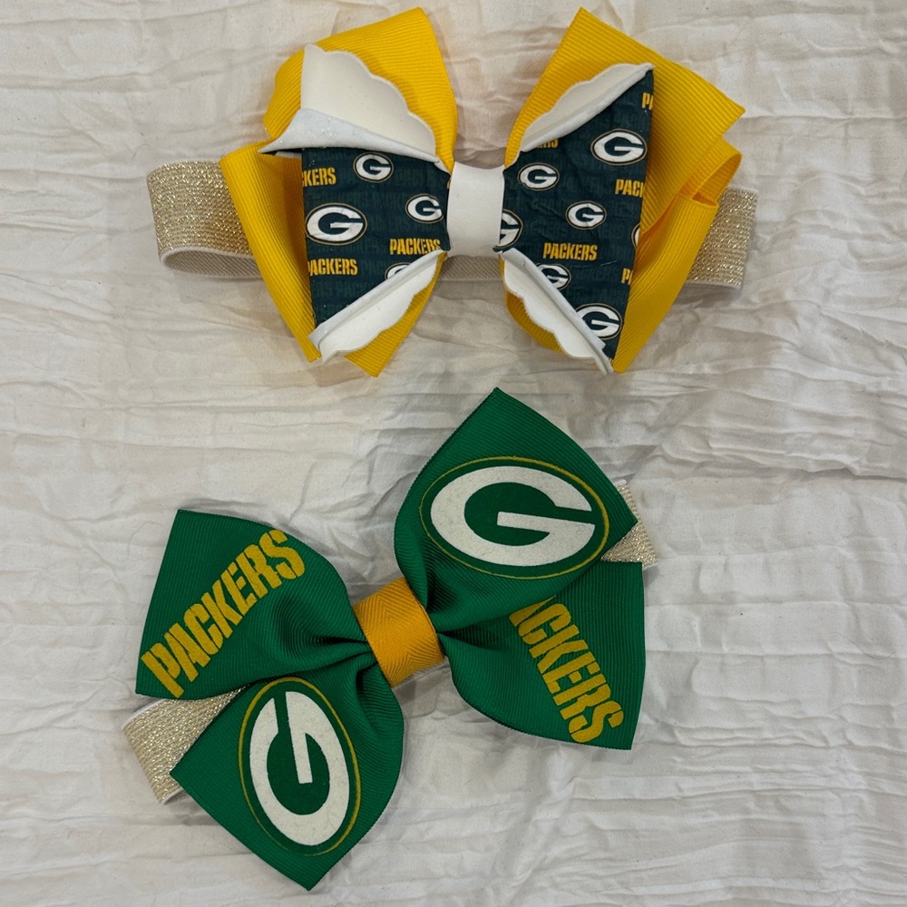 Packers Kids Hair Bow Duo